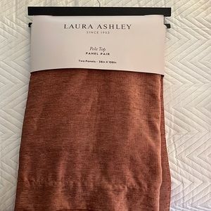 NWT Laura Ashley crushed pole top panel curtains